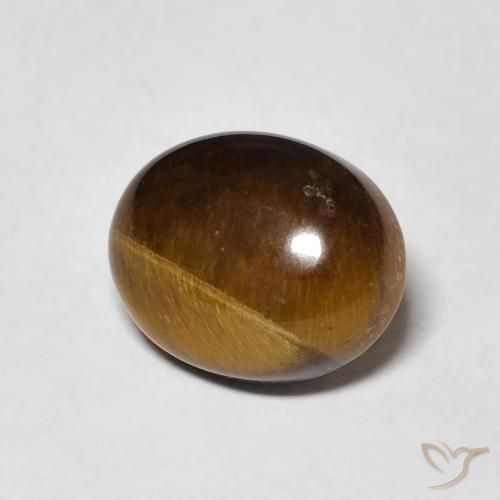 2.83 ct Brown Tiger's Eye Stone, Natural Tiger's Eye in Oval Cabochon Shape for Sale