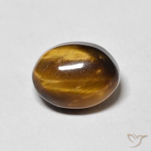 4.27ct Natural Yellowish Brown Tiger's Eye, Oval, Opaque