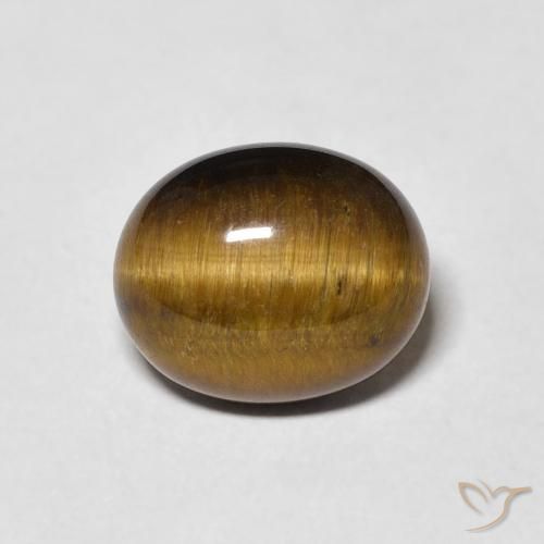 3.79ct Natural Medium Brown Tiger's Eye, Oval, Opaque