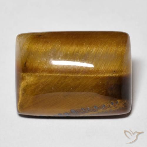 13.72ct Natural Medium Light-Brown Tiger's Eye, Baguette, Opaque