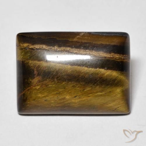 12.30ct Natural Warm Brown Tiger's Eye, Baguette, Opaque