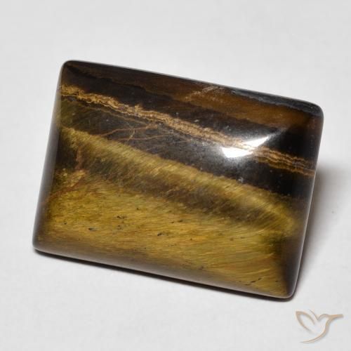 12.30 ct Brown Tiger's Eye Stone, Natural Tiger's Eye in Baguette Cabochon Shape for Sale
