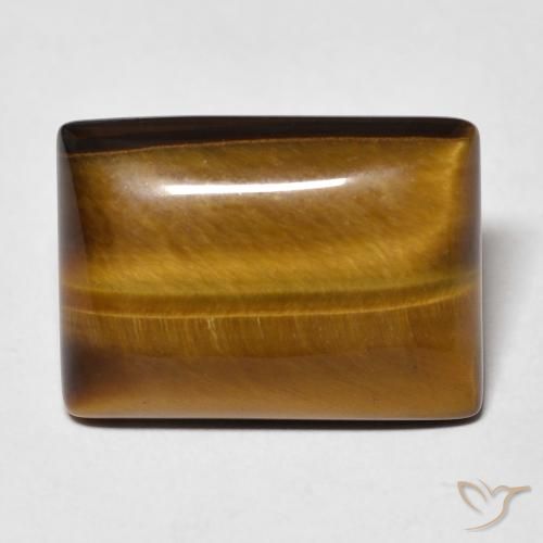 11.48ct Natural Golden Brown Tiger's Eye, Baguette, Opaque