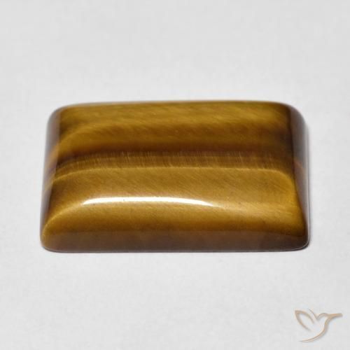 Tiger's Eye Gemstone in 18 x 13 mm (calibrated) Size for Sale, Tiger's Eye Stone in Golden Brown Color
