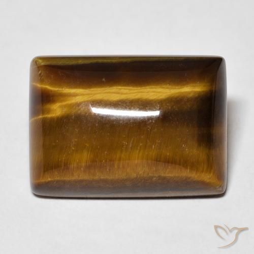 12.65ct Natural Golden Brown Tiger's Eye, Baguette, Opaque