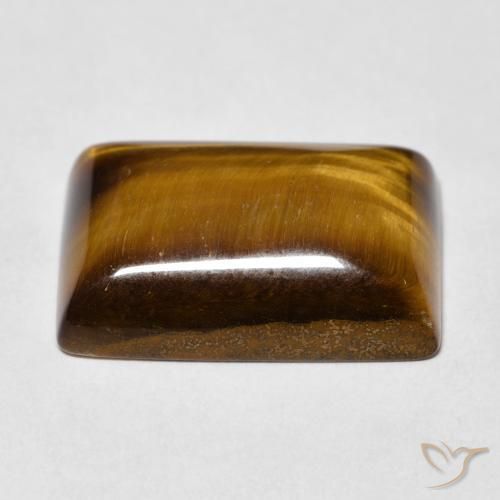 Tiger's Eye Gemstone in 18 x 13 mm (calibrated) Size for Sale, Tiger's Eye Stone in Golden Brown Color