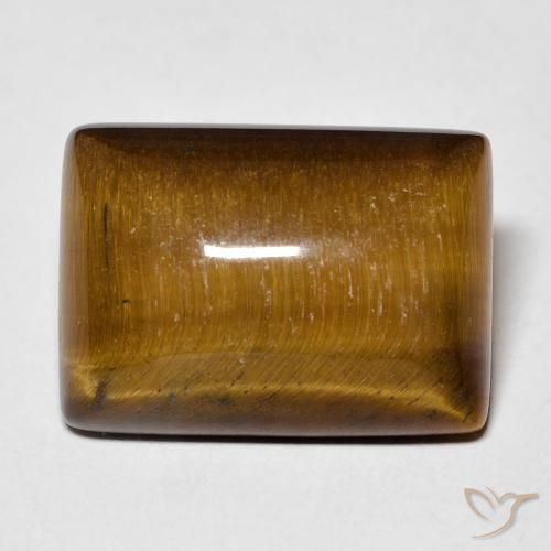 13.64ct Natural Warm Brown Tiger's Eye, Baguette, Opaque