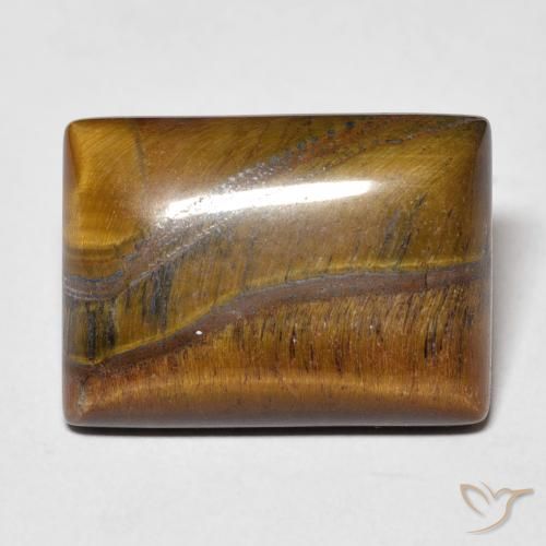 12.94ct Natural Golden Brown Tiger's Eye, Baguette, Opaque