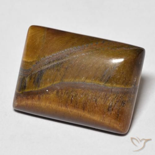 12.94 ct Brown Tiger's Eye Stone, Natural Tiger's Eye in Baguette Cabochon Shape for Sale