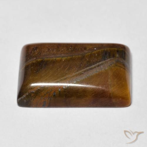 Tiger's Eye Gemstone in 18 x 13 mm (calibrated) Size for Sale, Tiger's Eye Stone in Golden Brown Color