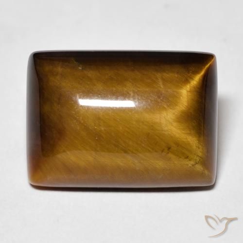 13.42ct Natural Golden Brown Tiger's Eye, Baguette, Opaque