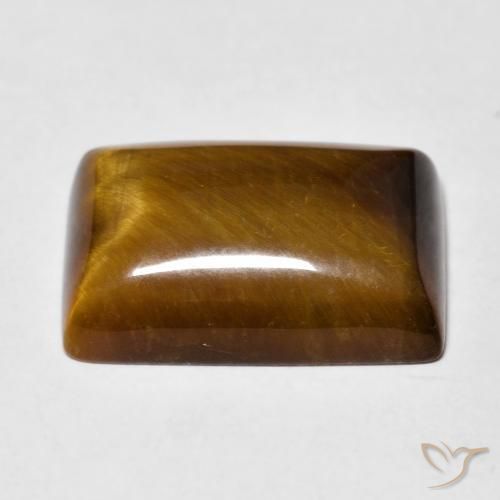 Tiger's Eye Gemstone in 18 x 13 mm (calibrated) Size for Sale, Tiger's Eye Stone in Golden Brown Color