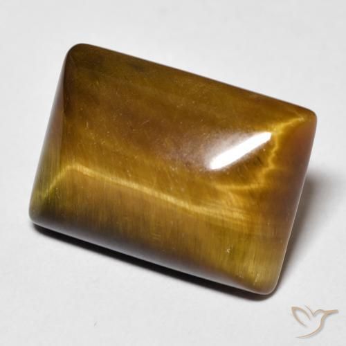 13.48 ct Brown Tiger's Eye Stone, Natural Tiger's Eye in Baguette Cabochon Shape for Sale
