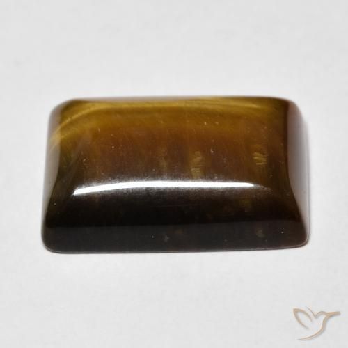 Tiger's Eye Gemstone in 18 x 13 mm (calibrated) Size for Sale, Tiger's Eye Stone in Golden Brown Color