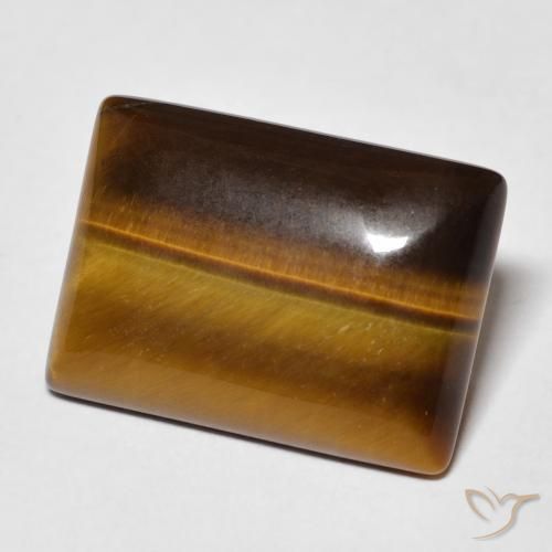 10.72 ct Brown Tiger's Eye Stone, Natural Tiger's Eye in Baguette Cabochon Shape for Sale
