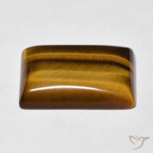 Tiger's Eye Gemstone in 18 x 13 mm (calibrated) Size for Sale, Tiger's Eye Stone in Warm Brown Color