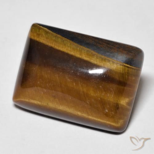 14.98 ct Brown Tiger's Eye Stone, Natural Tiger's Eye in Baguette Cabochon Shape for Sale