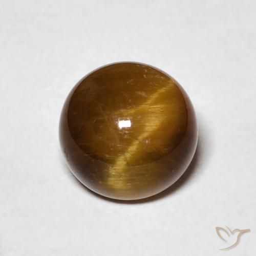 2.32ct Natural Golden Brown Tiger's Eye, Round, Opaque