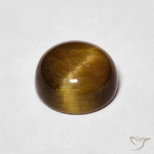 Tiger's Eye Gemstone in 8 mm (calibrated) Size for Sale, Tiger's Eye Stone in Golden Brown Color