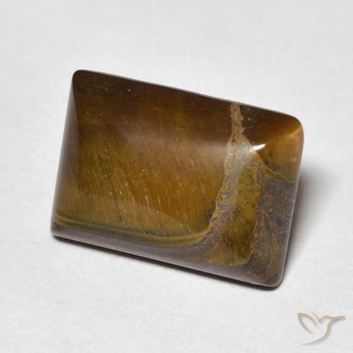7.10 ct Brown Tiger's Eye Stone, Natural Tiger's Eye in Baguette Cabochon Shape for Sale
