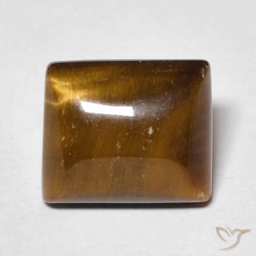 6.38ct Natural Warm Brown Tiger's Eye, Baguette, Opaque