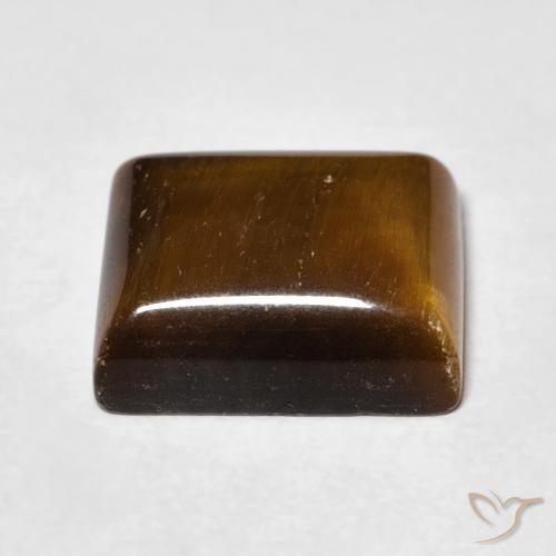 Tiger's Eye Gemstone in 12 x 10 mm (calibrated) Size for Sale, Tiger's Eye Stone in Warm Brown Color