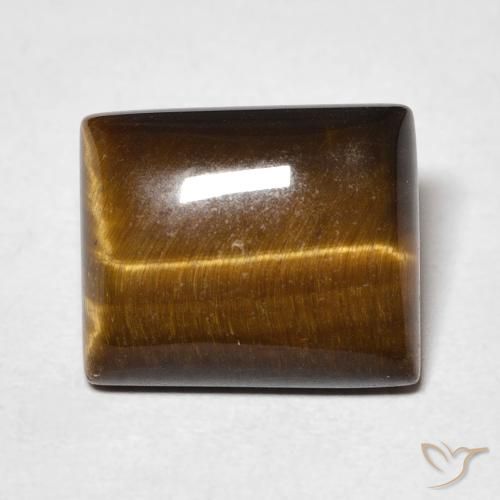 5.71ct Natural Warm Brown Tiger's Eye, Baguette, Opaque