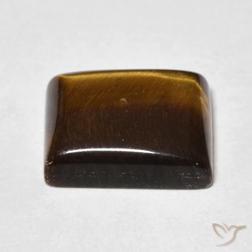 Tiger's Eye Gemstone in 12 x 10 mm (calibrated) Size for Sale, Tiger's Eye Stone in Warm Brown Color