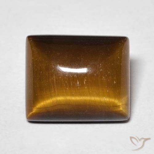 6.47ct Natural Golden Brown Tiger's Eye, Baguette, Opaque