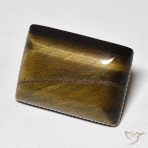 12.70 ct Brown Tiger's Eye Stone, Natural Tiger's Eye in Baguette Cabochon Shape for Sale