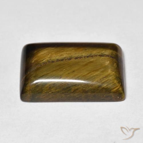 Tiger's Eye Gemstone in 18 x 13 mm (calibrated) Size for Sale, Tiger's Eye Stone in Medium Brown Color