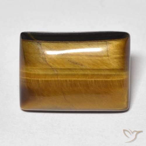 13.82ct Natural Warm Brown Tiger's Eye, Baguette, Opaque