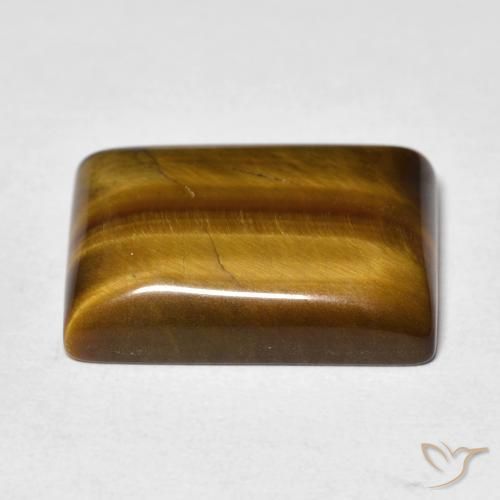 Tiger's Eye Gemstone in 18 x 13 mm (calibrated) Size for Sale, Tiger's Eye Stone in Warm Brown Color