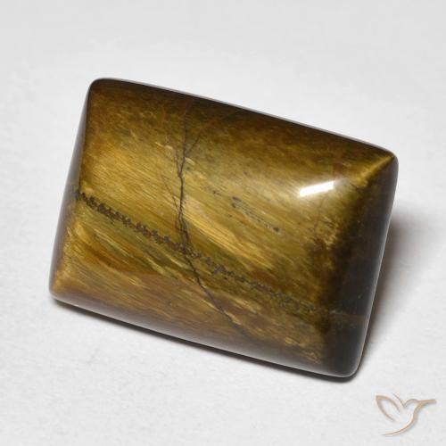 12.80 ct Brown Tiger's Eye Stone, Natural Tiger's Eye in Baguette Cabochon Shape for Sale