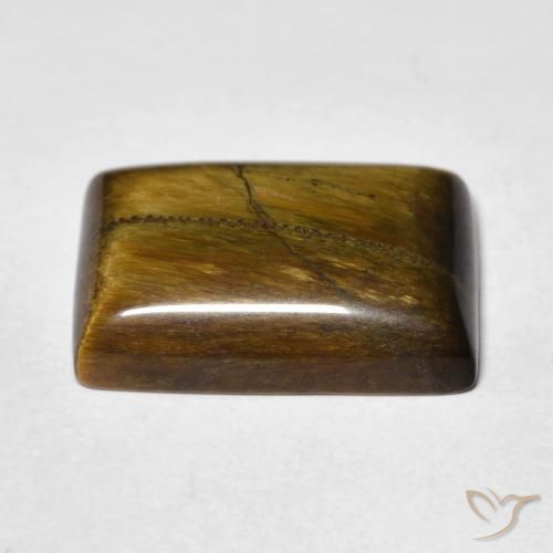Tiger's Eye Gemstone in 18 x 13 mm (calibrated) Size for Sale, Tiger's Eye Stone in Warm Brown Color