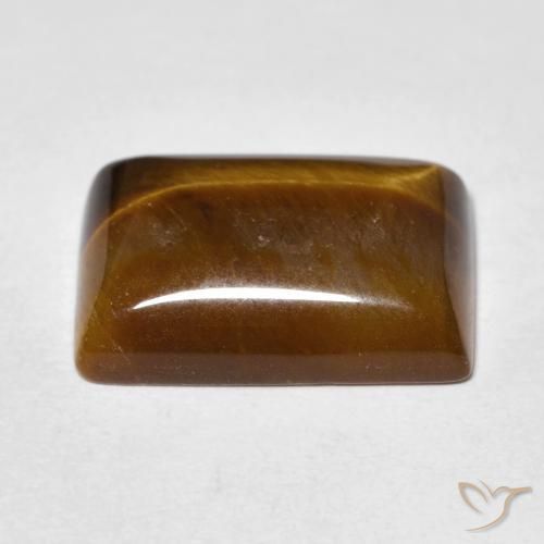 Tiger's Eye Gemstone in 18 x 13 mm (calibrated) Size for Sale, Tiger's Eye Stone in Medium Brown Color