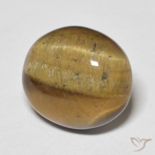 8.25 ct Brown Tiger's Eye Stone, Natural Tiger's Eye in Oval Cabochon Shape for Sale