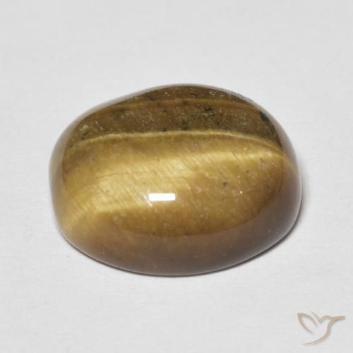 Tiger's Eye Gemstone in 14 x 12 mm (calibrated) Size for Sale, Tiger's Eye Stone in Golden Brown Color