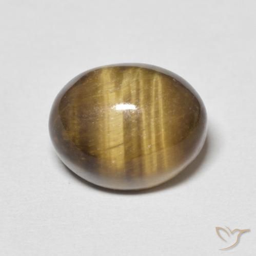 4.09ct Natural Medium Brown Tiger's Eye, Oval, Opaque