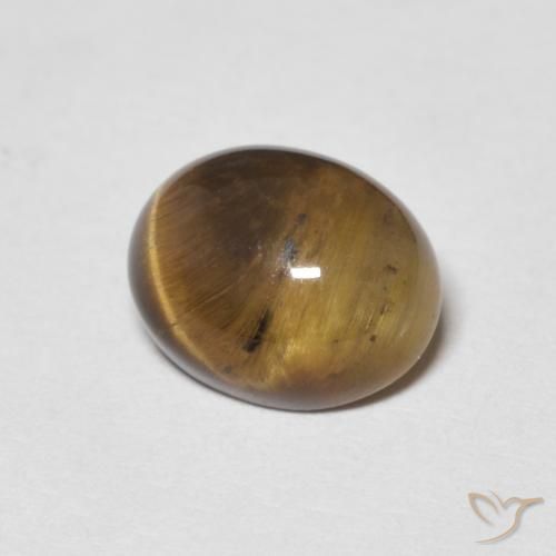 2.01 ct Brown Tiger's Eye Stone, Natural Tiger's Eye in Oval Cabochon Shape for Sale