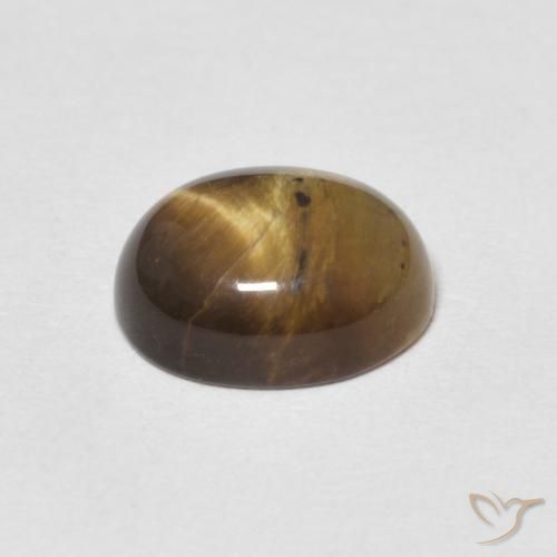 Tiger's Eye Gemstone in 9 x 7 mm (calibrated) Size for Sale, Tiger's Eye Stone in Warm Brown Color