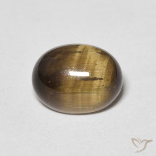 1.97ct Natural Yellowish Brown Tiger's Eye, Oval, Opaque