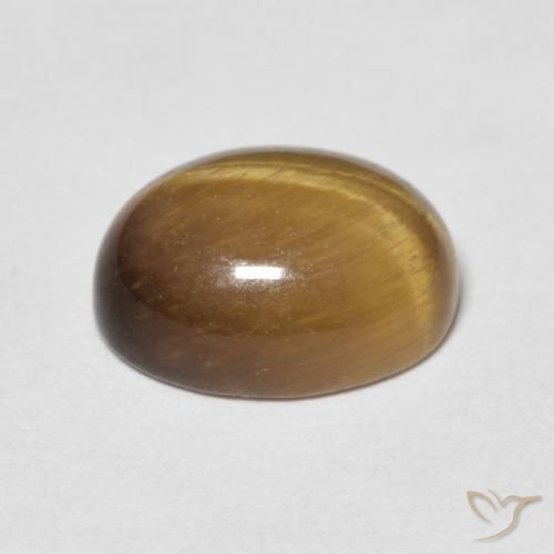 Tiger's Eye Gemstone in 10 x 8 mm (calibrated) Size for Sale, Tiger's Eye Stone in Warm Brown Color