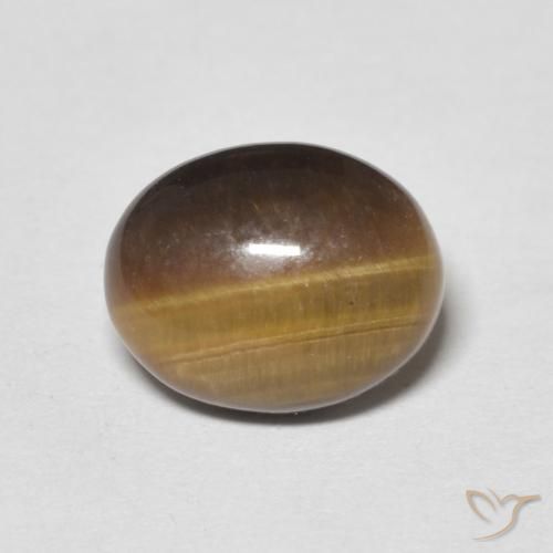 3.02ct Natural Yellowish Brown Tiger's Eye, Oval, Opaque