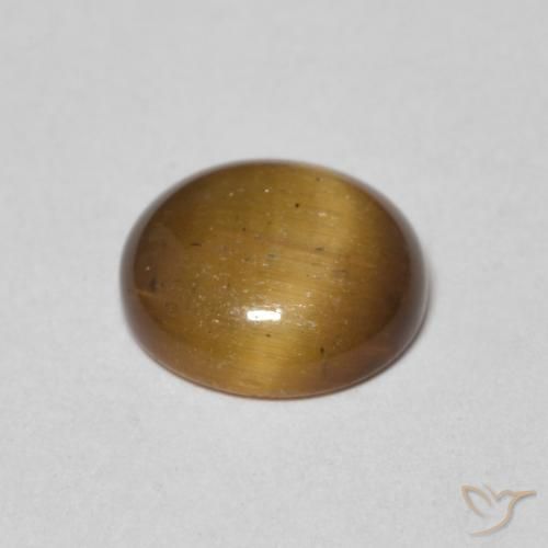 Tiger's Eye Gemstone in 8 mm (calibrated) Size for Sale, Tiger's Eye Stone in Yellowish Brown Color