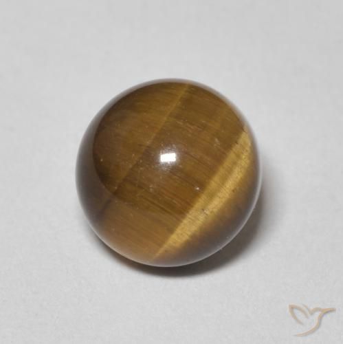 2.44ct Natural Medium Brown Tiger's Eye, Round, Opaque
