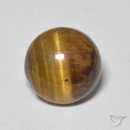 2.31ct Natural Medium Brown Tiger's Eye, Round, Opaque