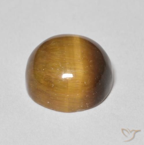 Tiger's Eye Gemstone in 10 mm (calibrated) Size for Sale, Tiger's Eye Stone in Warm Brown Color