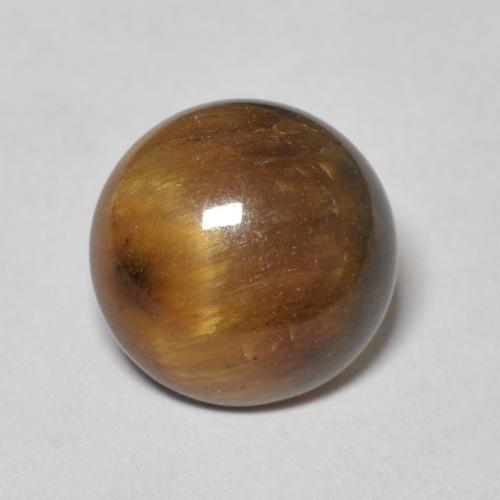3.57ct Natural Medium Brown Tiger's Eye, Round, Opaque