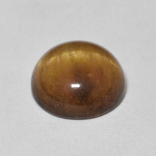 Tiger's Eye Gemstone in 10 mm (calibrated) Size for Sale, Tiger's Eye Stone in Medium Brown Color